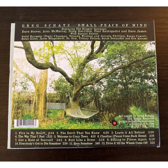3 For $6 Greg Schatz : Small Peace Of Mind (CD, 2017) Promo Hot Spazz Records - Picture 4 of 4